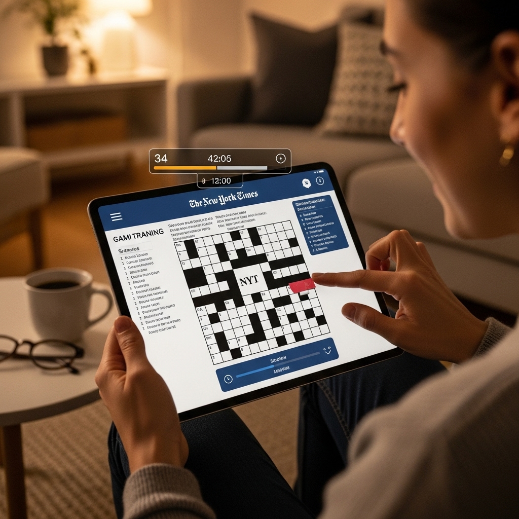 Crossword puzzle, Digital game, Brain training, NYT puzzles, Gamification