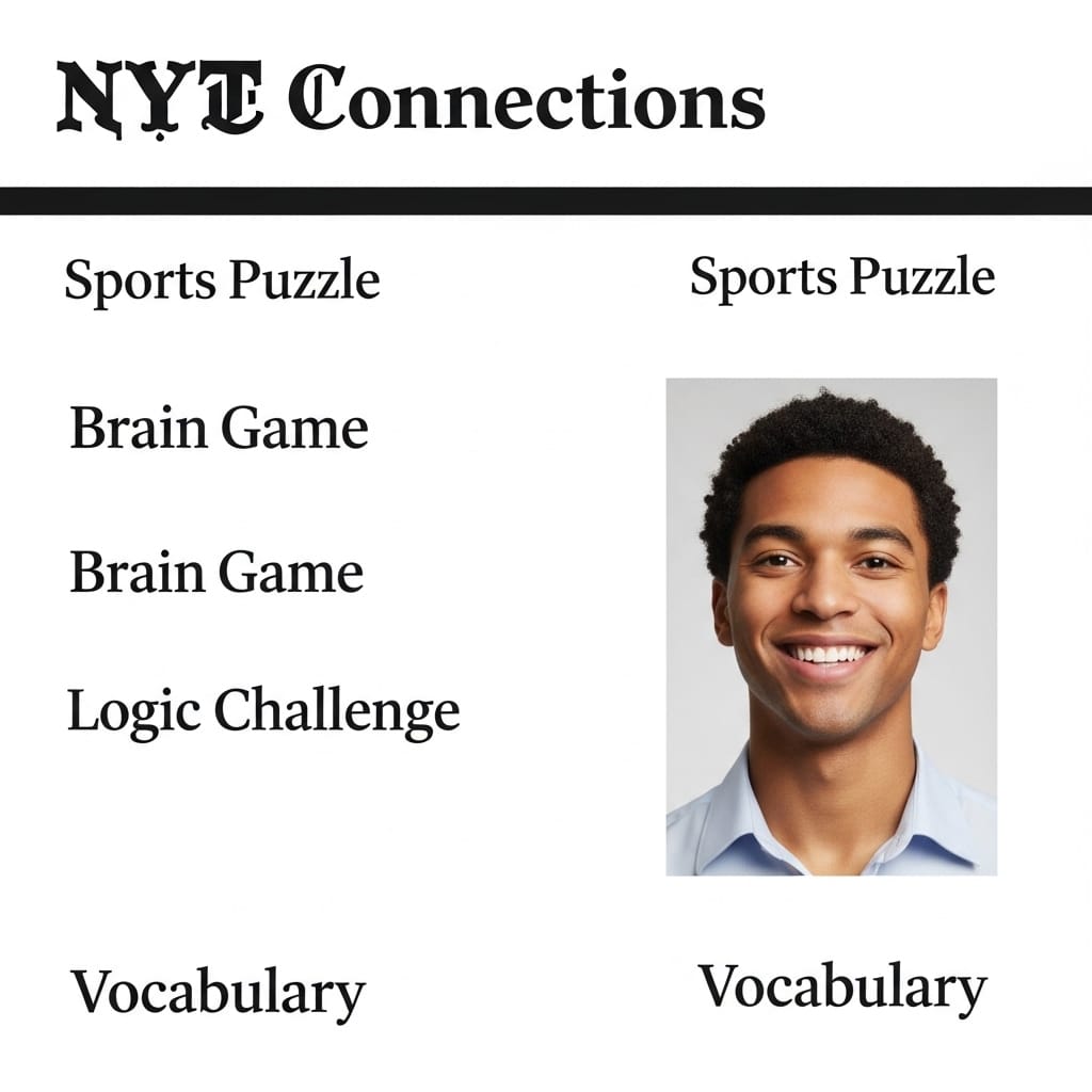 NYT Connections, Sports Puzzle, Brain Game, Logic Challenge, Vocabulary