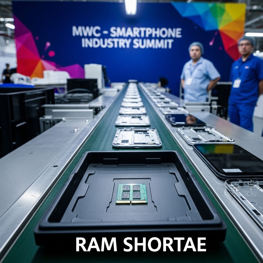 RAM shortage, Budget phones, Memory chips, Smartphone industry, MWC