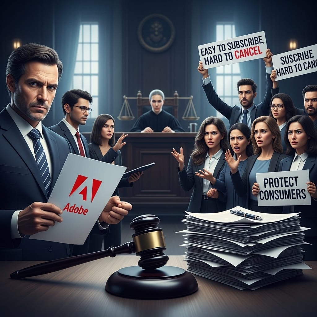 Adobe, subscription, cancellation, consumer protection, lawsuit