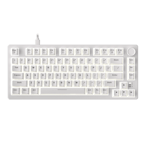 Bàn phím cơ gaming Dareu EK75 Full White | Có dây, TKL, Linear Switch, LED Trắng, White
