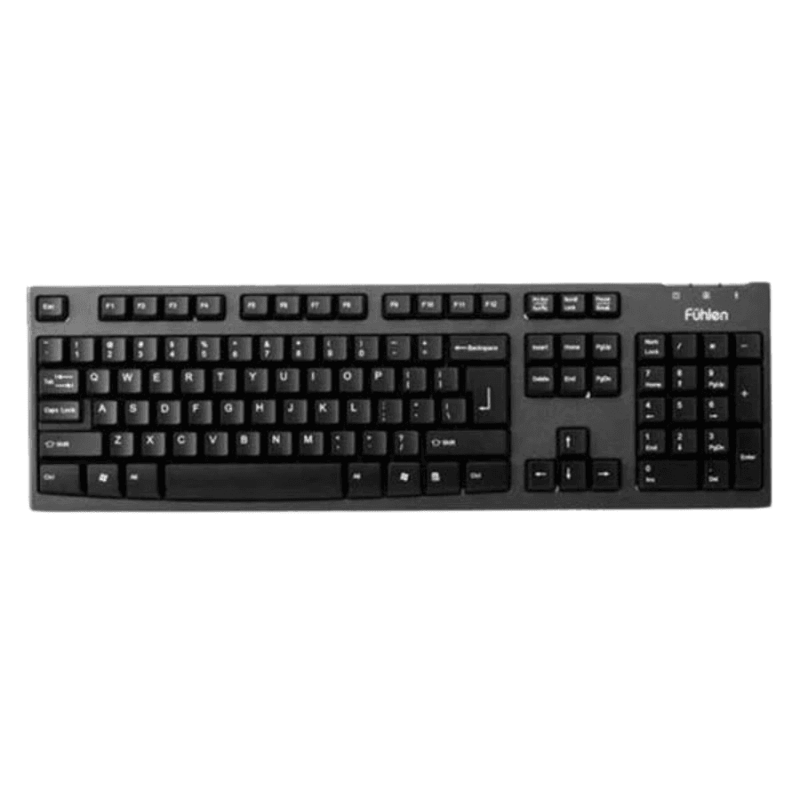 Bàn phím giả cơ văn phòng Fuhlen L411 | Có dây, Fullsize, Membrane, Black