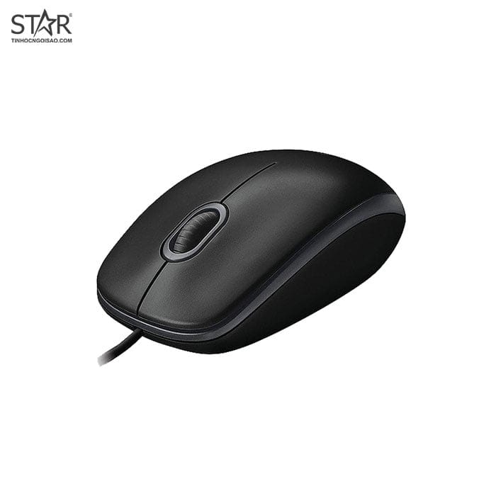Chuột văn phòng Logitech B100 | Có dây, 800 DPI, 80g, Đen - Ảnh 3