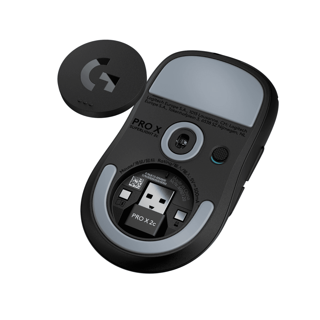 Chuột gaming Logitech Pro X Superlight 2C | Wireless 2.4Ghz, 44000 DPI, 51g, Đen - Ảnh 4
