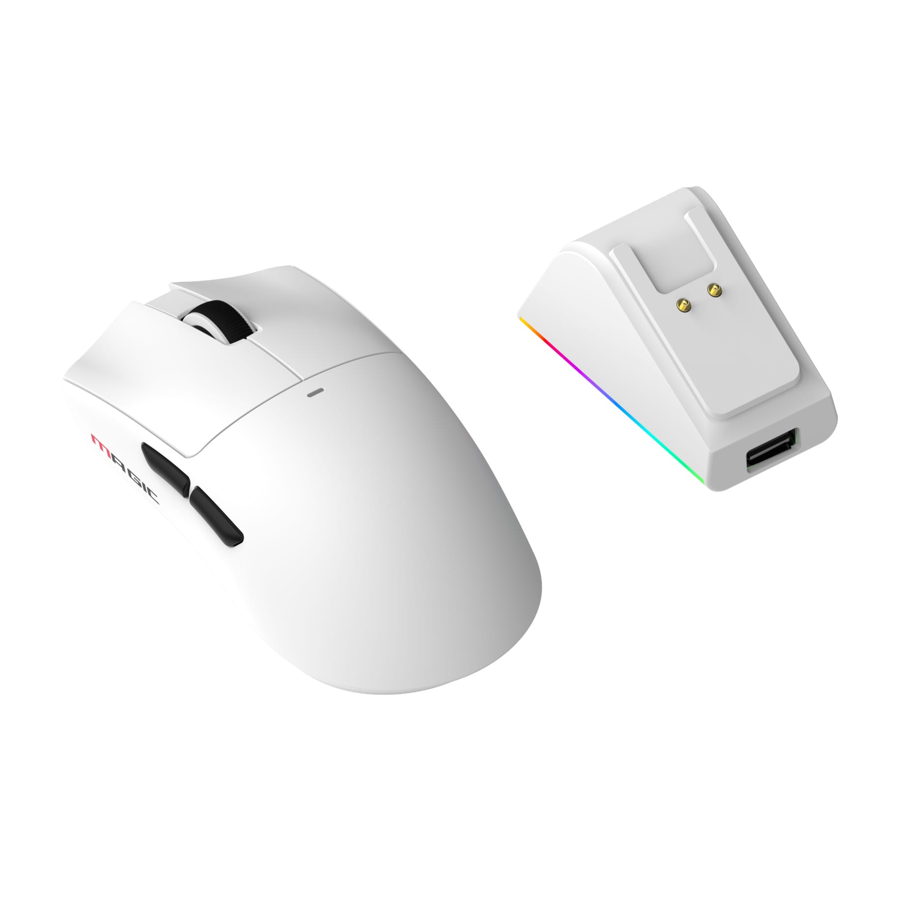Chuột gaming Magic LDON V3 PRO | 3 Mode, Dock sạc, Trắng - Ảnh 2