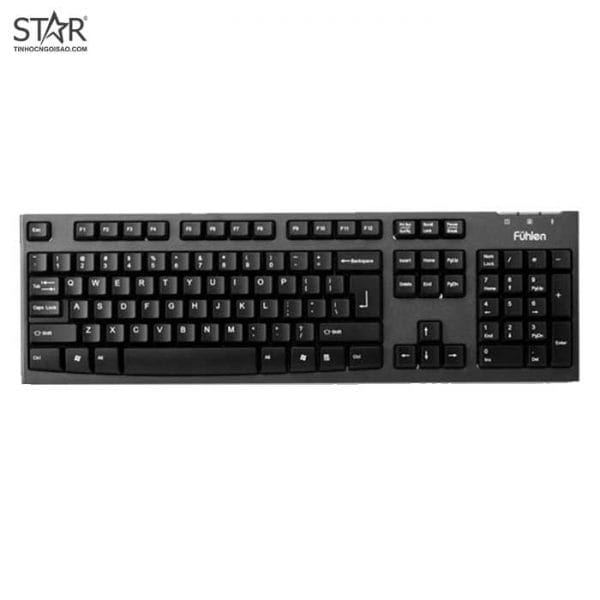 Bàn phím giả cơ văn phòng Fuhlen L411 | Có dây, Fullsize, Membrane, Black - Ảnh 2