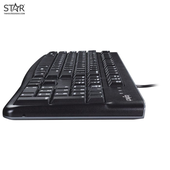Bàn phím giả cơ văn phòng Logitech K120 | Có dây, Fullsize, Black - Ảnh 4