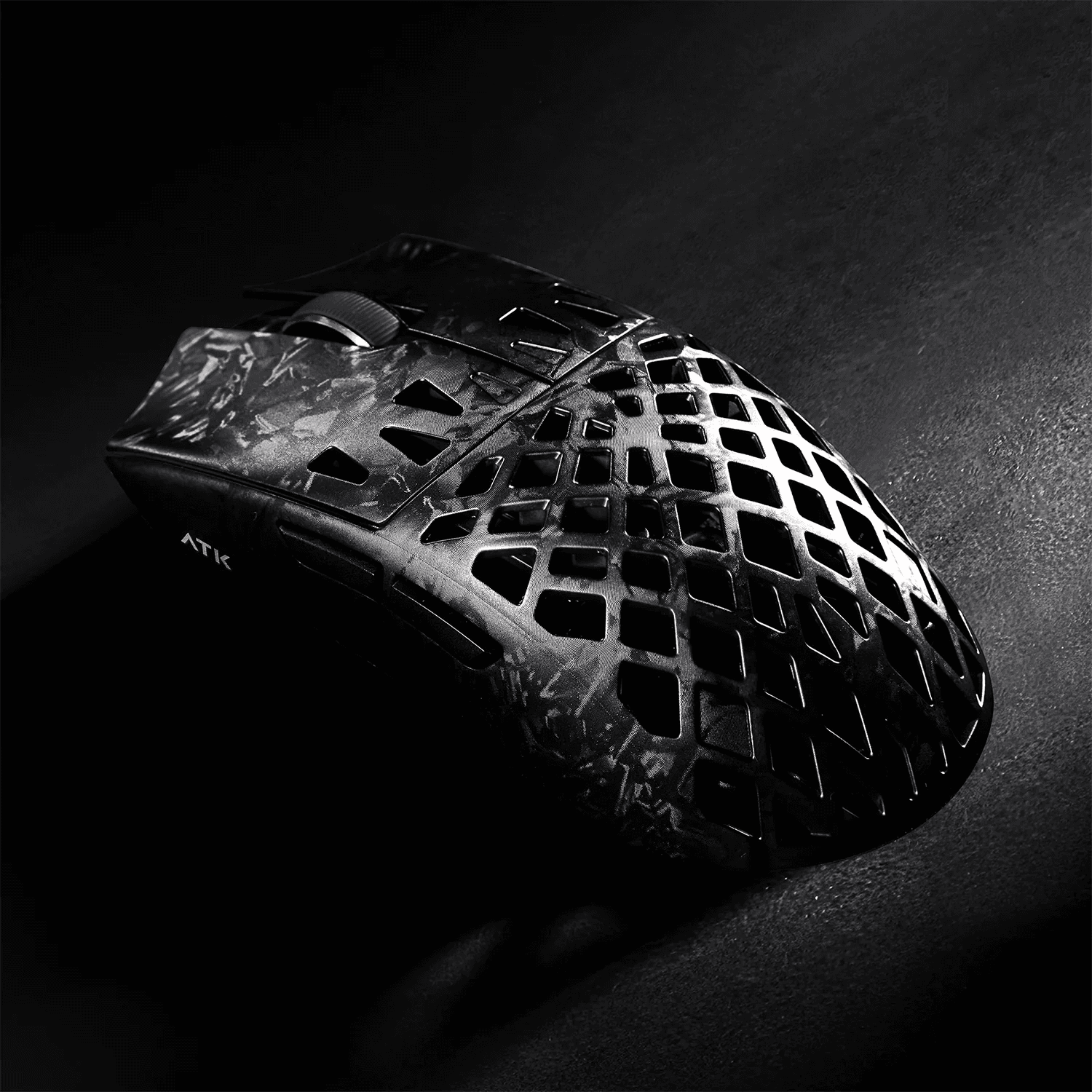 Chuột Gaming Không Dây ATK Blazing Sky Ghost Extreme Hollow Carbon Fiber | 2 Mode, Đen - Ảnh 3
