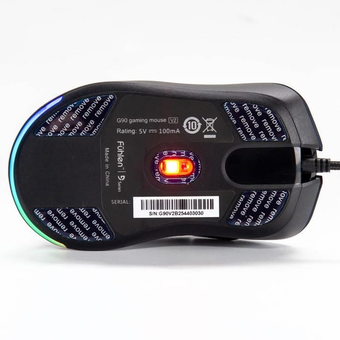 Chuột gaming Fuhlen G90 V2 | Có dây, 4000 DPI, RGB, Đen - Ảnh 2