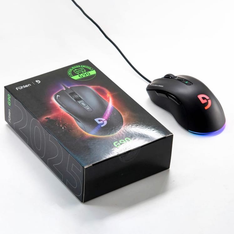 Chuột gaming Fuhlen G90 V2 | Có dây, 4000 DPI, RGB, Đen - Ảnh 5