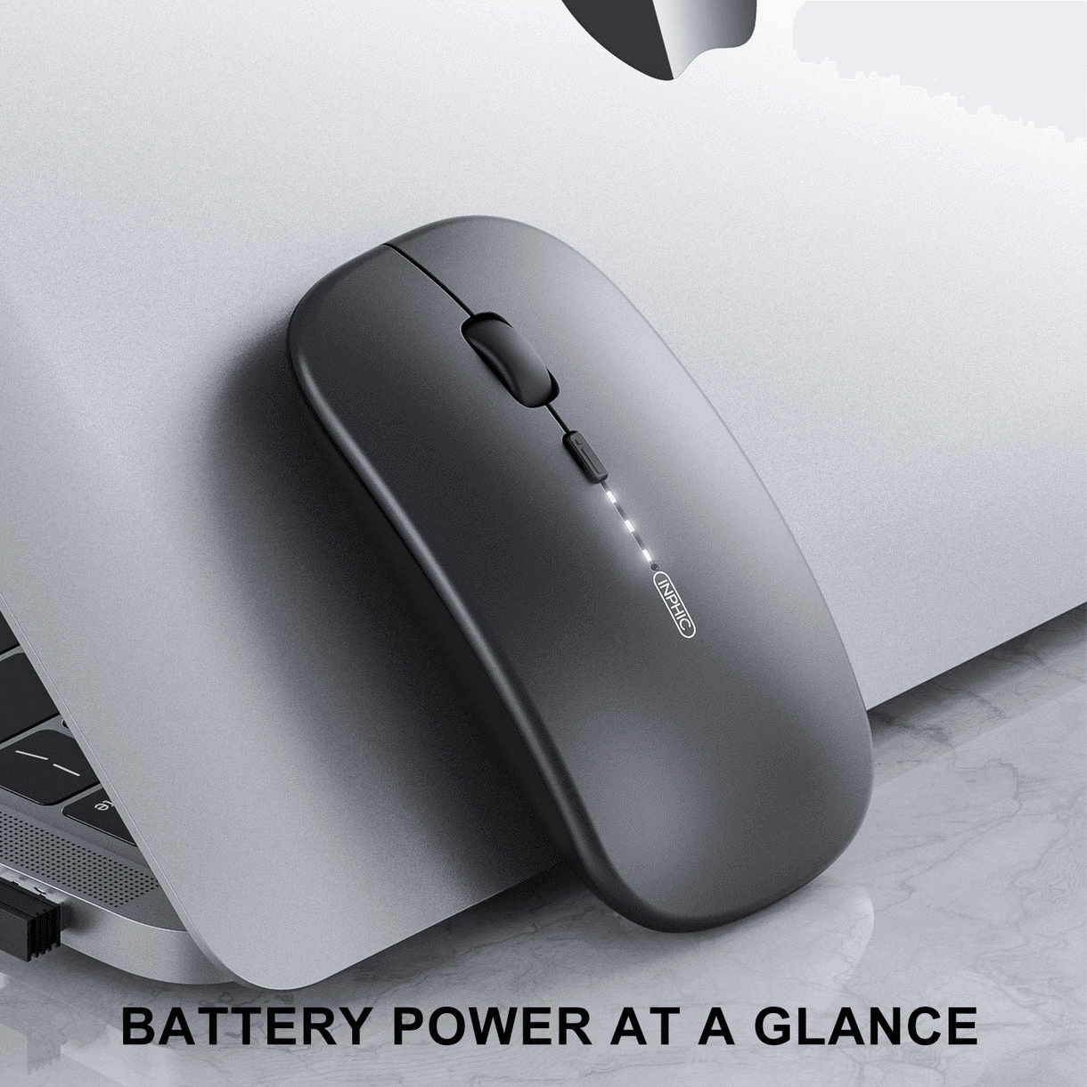 Chuột văn phòng INPHIC M1P Chính Hãng | Wireless, 1600 DPI, 73g, Đen - Ảnh 4