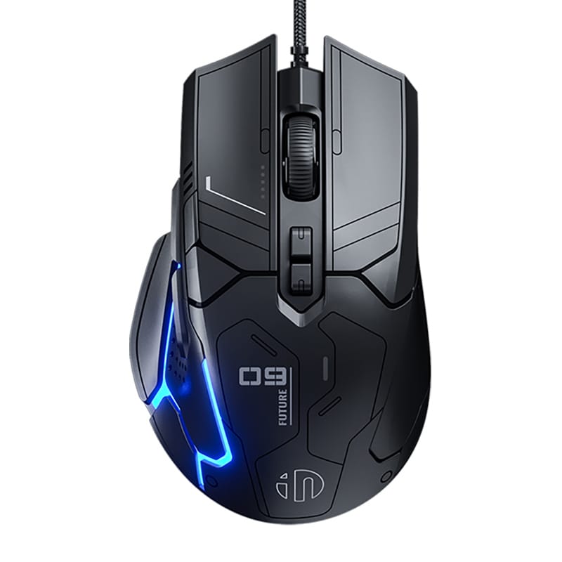 Chuột gaming INPHIC PG9 Chính Hãng | Wired, 12800 DPI, 78g, Đen