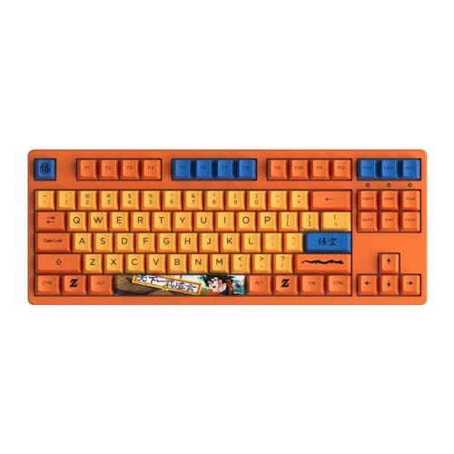 Bàn phím cơ gaming Akko 3087 RF Dragon Ball Z | Wireless, TKL, Linear Switch, Gokutheme