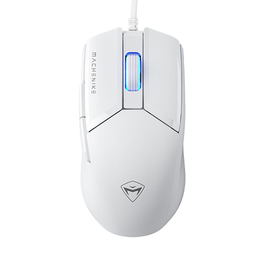 Chuột gaming Machenike M7 Pro | Có dây, 10000 DPI, 65g, RGB, Trắng